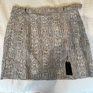 Free people snake skin mini skirt